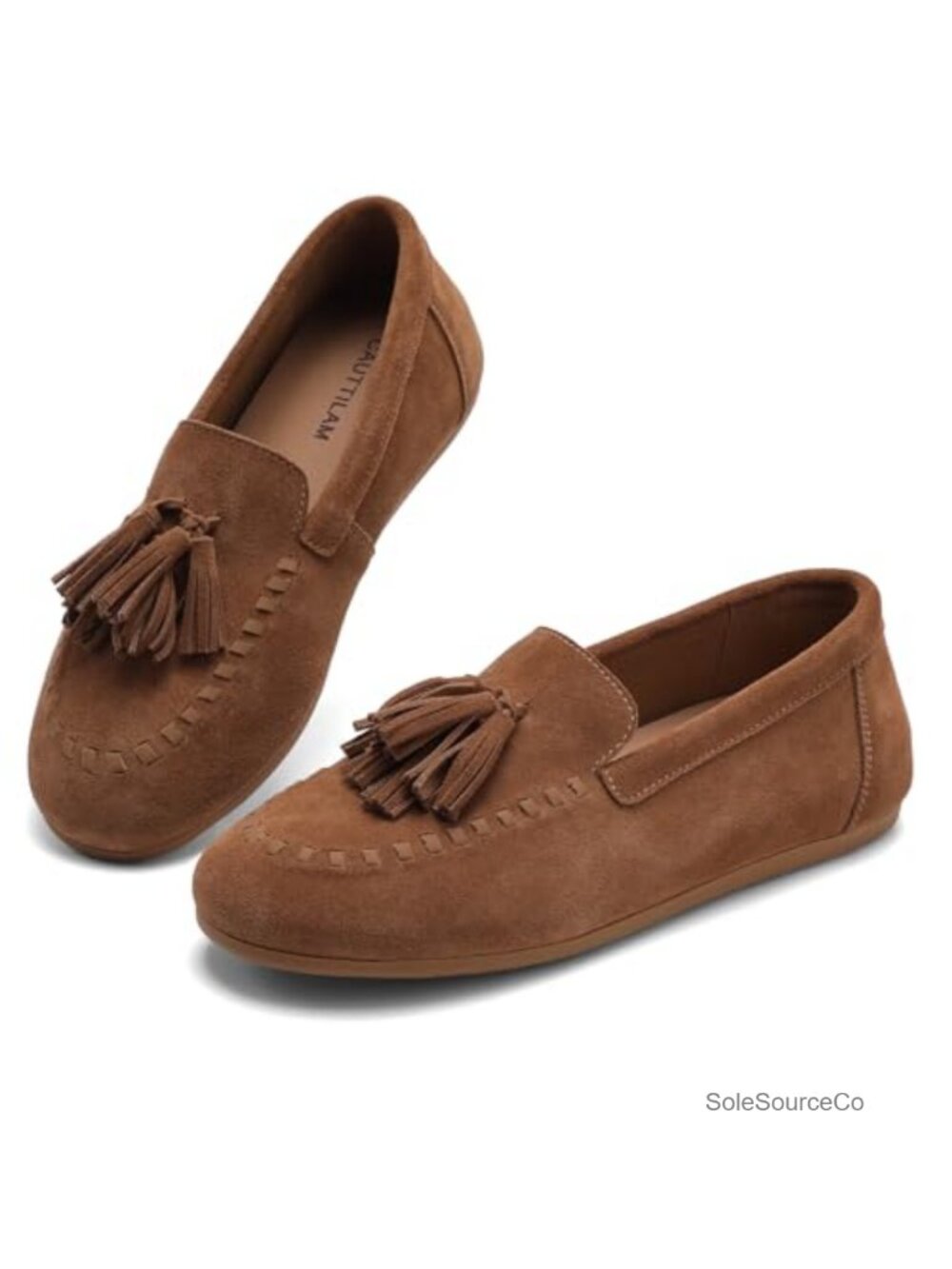 Women's Suede Mocc Tassel Loafers Slip-On Comfort Walking Flats